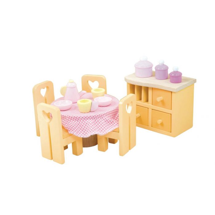 Le Toy Van Maison de poupées Sugar Plum Salle à manger en bois jouet BN 